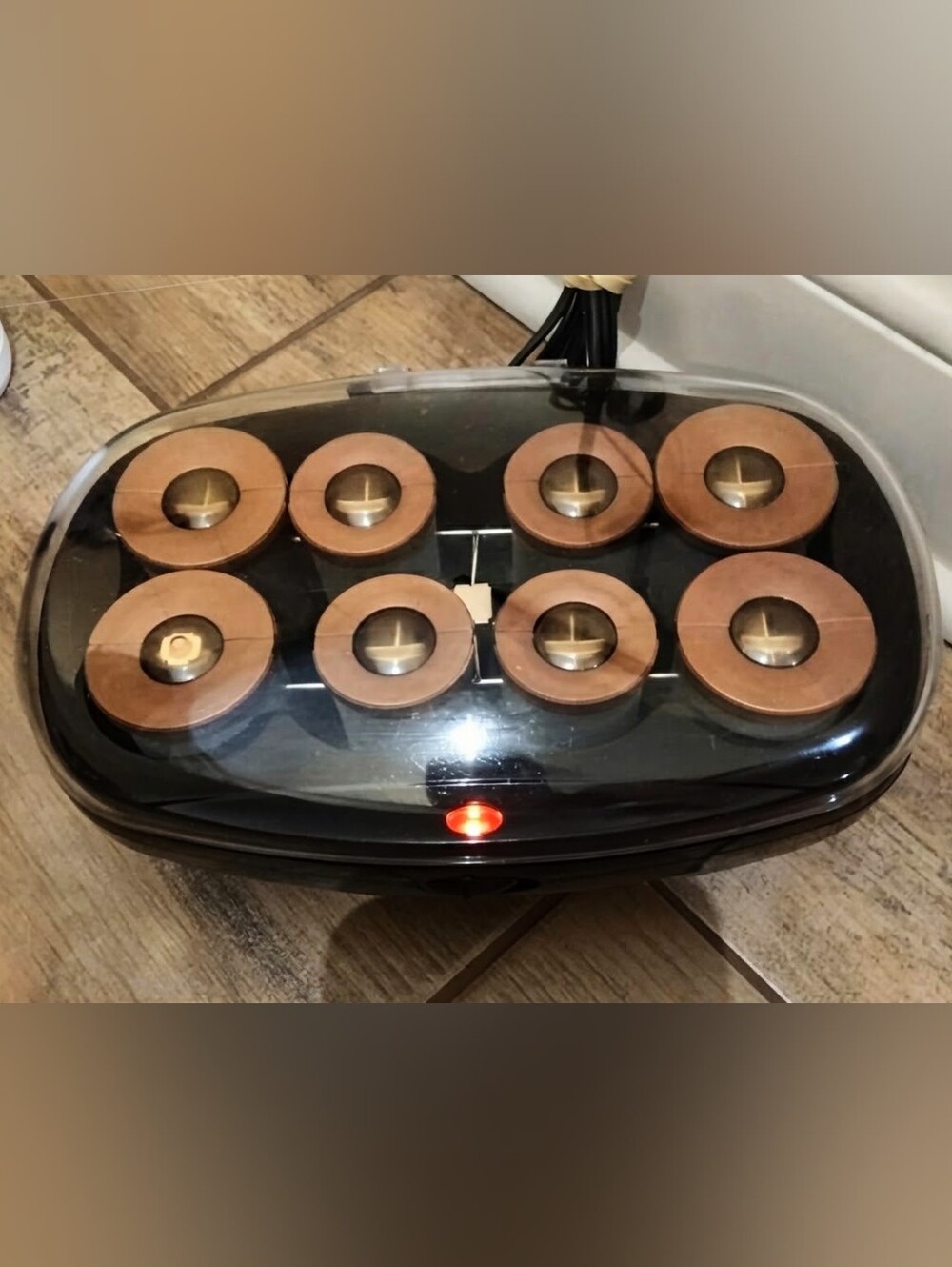Babyliss Argan Heat Hair Roller Heater Styling Set - Black with Brown Rollers
